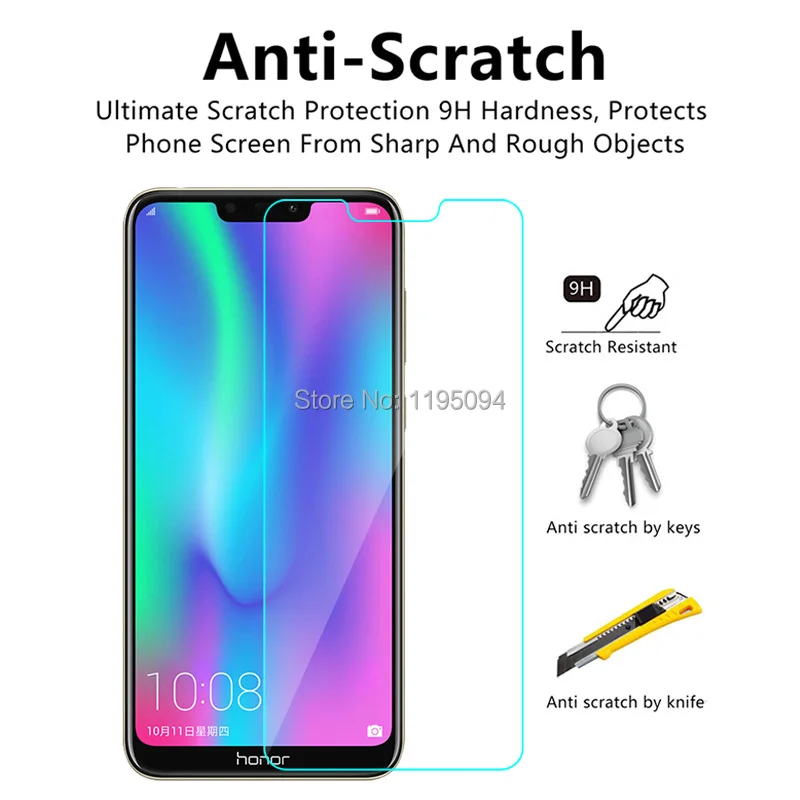 2.5D 9 H ультратонкое закаленное стекло для huawei Honor 8C 6 26 &quotпротектор экрана 8 C