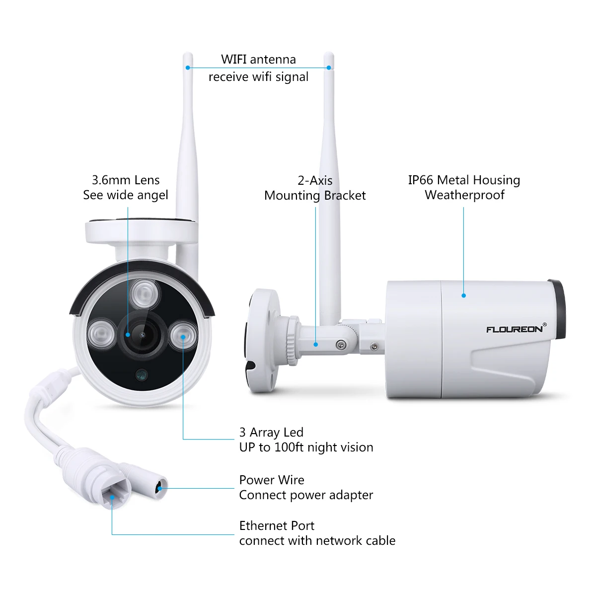 Floureon 1080 P 2.0MP WI FI беспроводные камеры безопасности Системы 4CH NVR с 4x1080 HD Indoor/outdoor