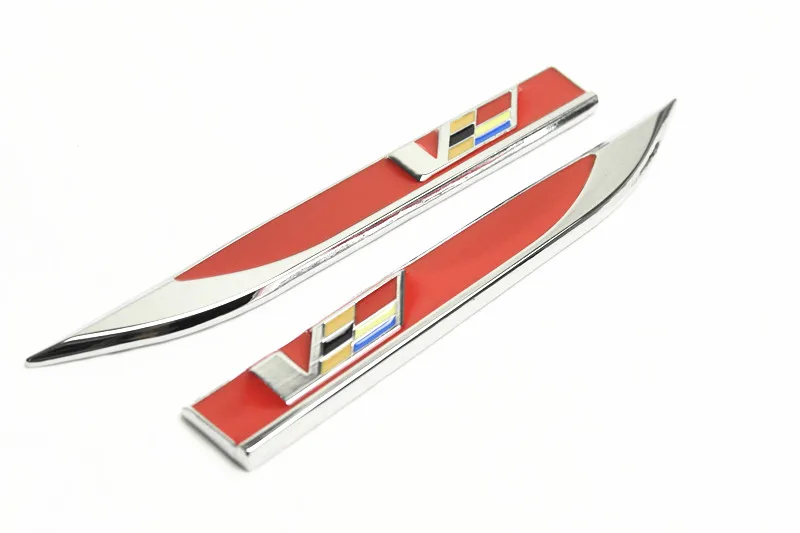 2Pcs Side V Badge Car Sticker Fender Skirts Knife Type Emblem Right Left | Автомобили и мотоциклы