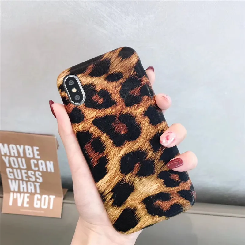 Винтажный чехол для телефона с леопардовым рисунком iphone 7 чехлы iPhone 6/6S/XR/8Plus/X/Xs MAX