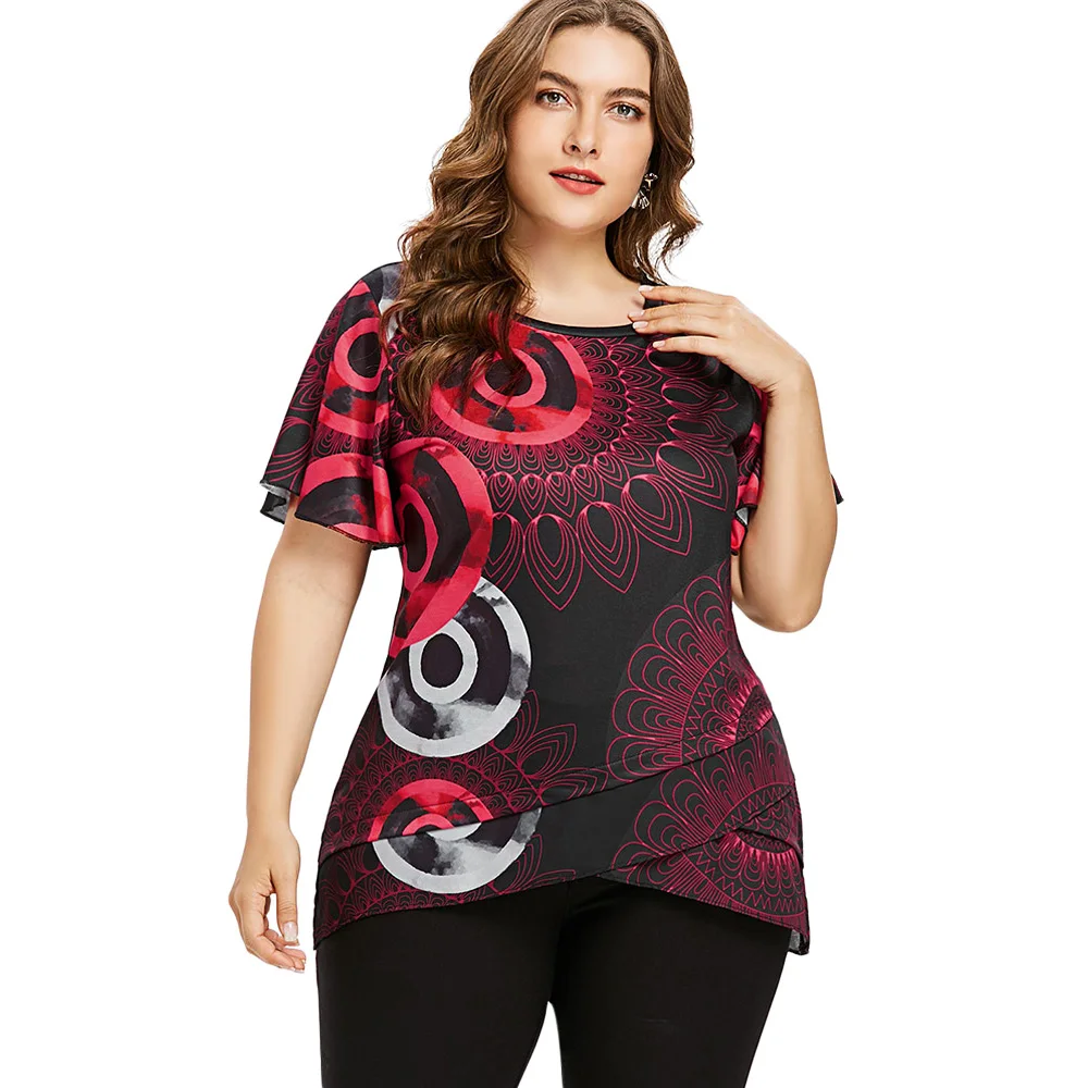 VESTLINDA распродажа летний женский топ Женская Футболка с рукавами фонариками