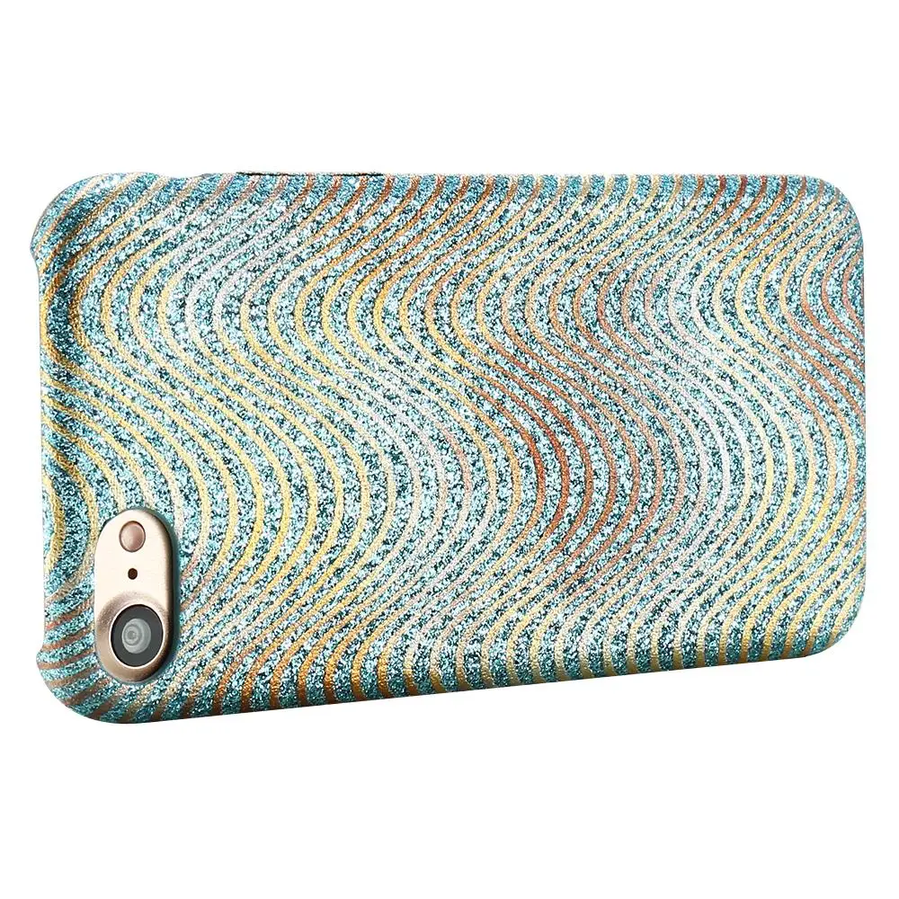 Kisscase Украшение Блеск чехол для телефона pc iPhone 7 7plus мода волнистым узором iphone 8 Plus