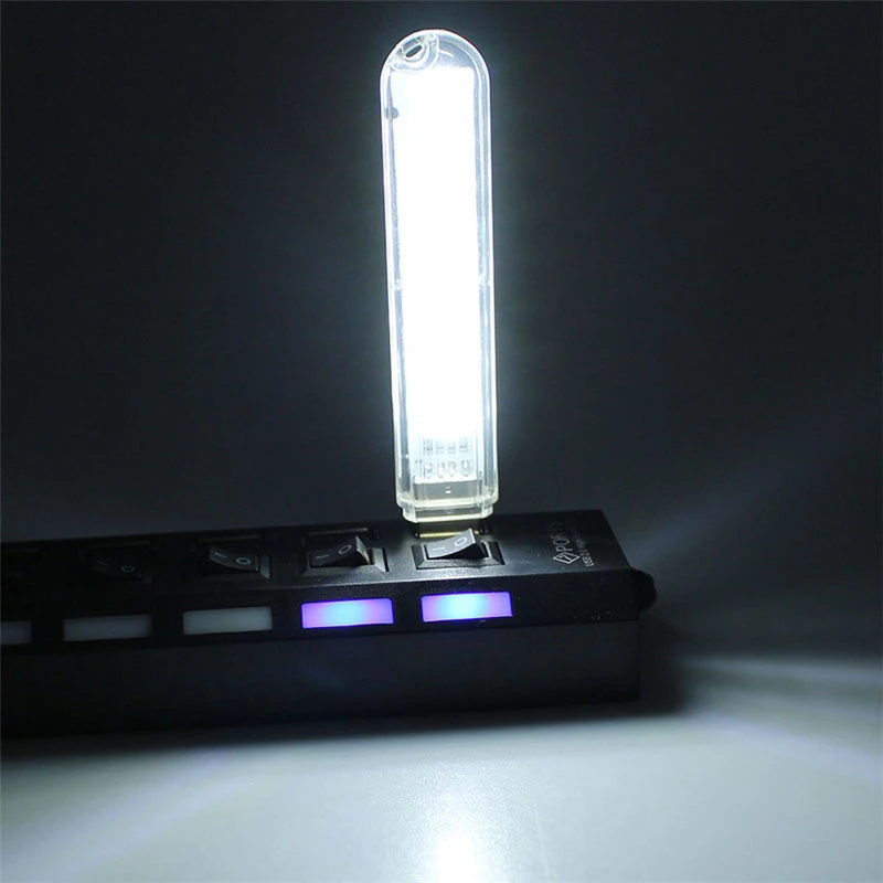 Яркий 8 Led ночник USB Светодиодная лампа для мобильного питания компьютерное