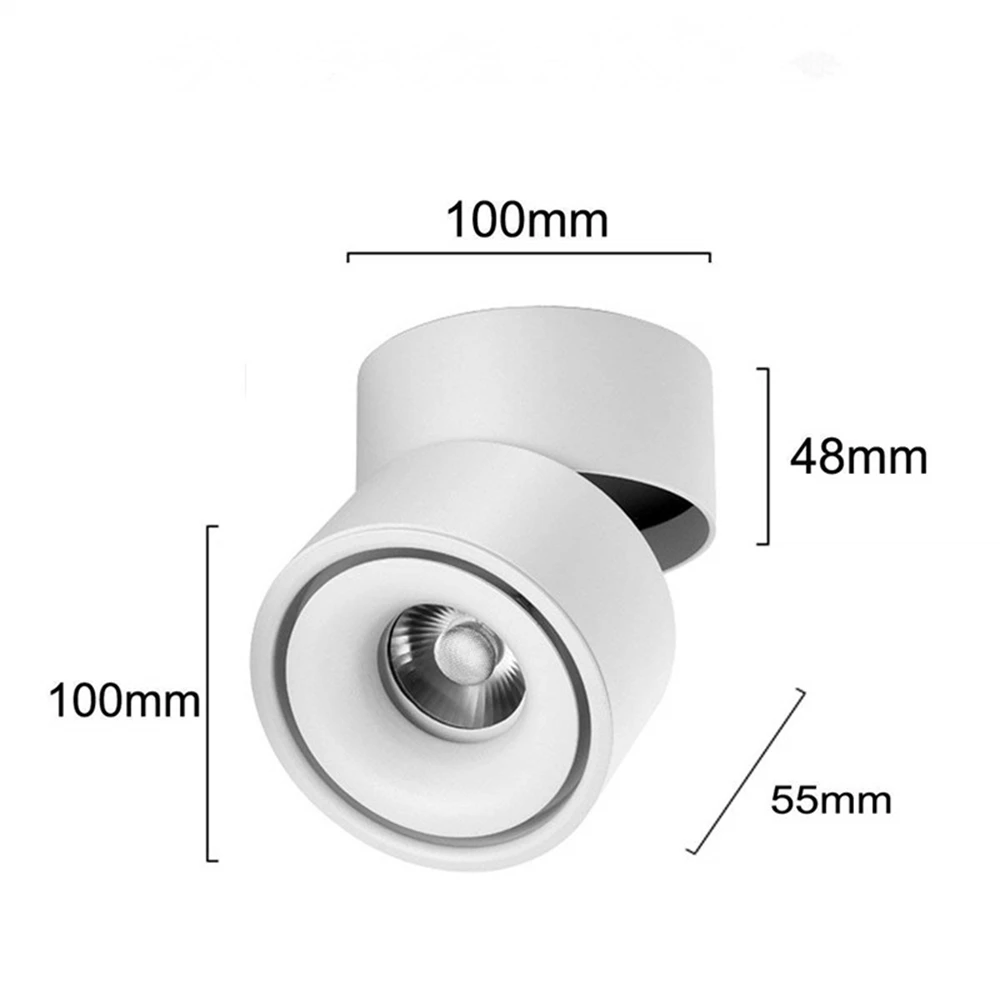 CLAITE 12W COB LED Ceiling Down Light Rotatable Spotlight For Home Kitchen Living Room AC85-265V | Лампы и освещение