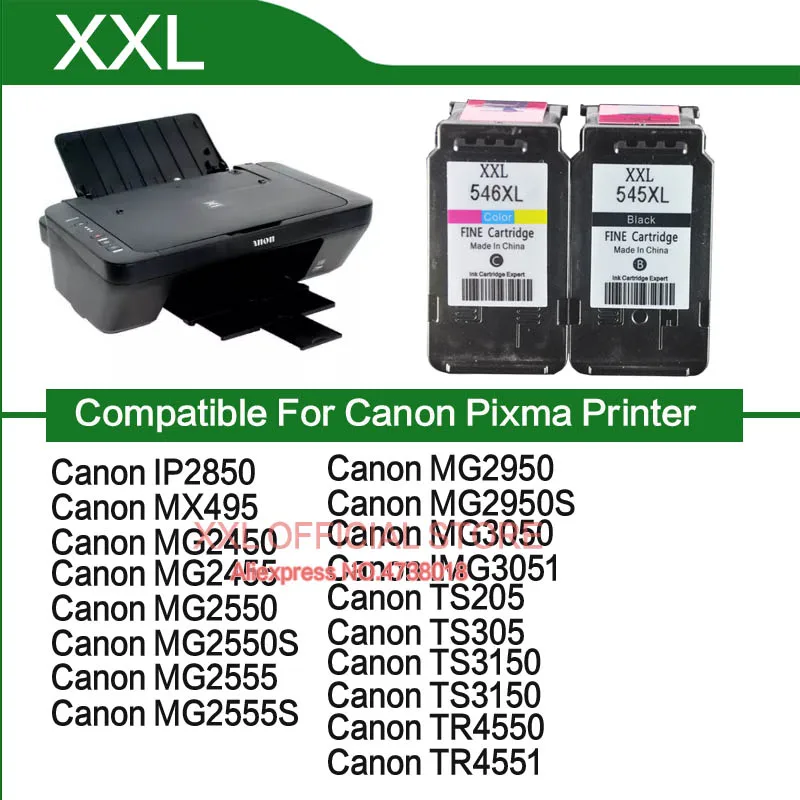 For Canon TS205 TS305 MG2550 Ink Cartridge Pixma Printer cartridge PG545 black |