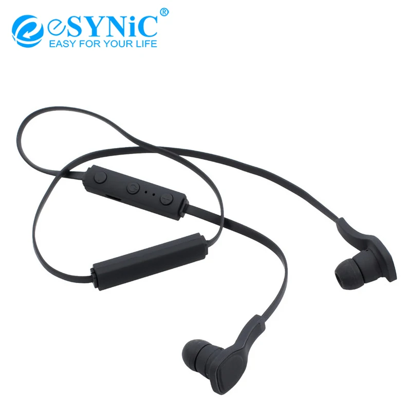 ESYNiC 4 0 + EDR Беспроводная Bluetooth гарнитура спортивные стерео черные наушники для iPhone