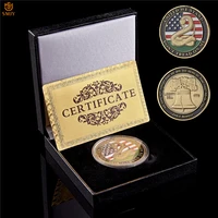 1766 usa declaration of independence liberty bell bronze challenge coin collection wluxury display box for gifts