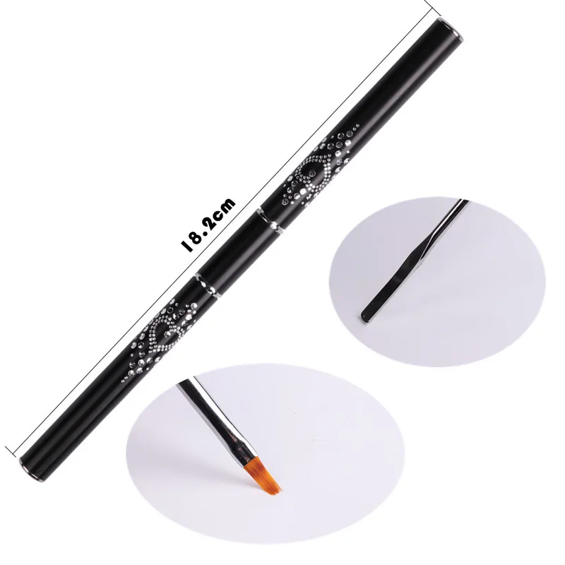 Rakado 1PC Dual Ended Nail Art Acrylic UV GEL Extension Builder Flower Painting Brush Pen Gel Spatula Stick Manicure Tool New | Красота и