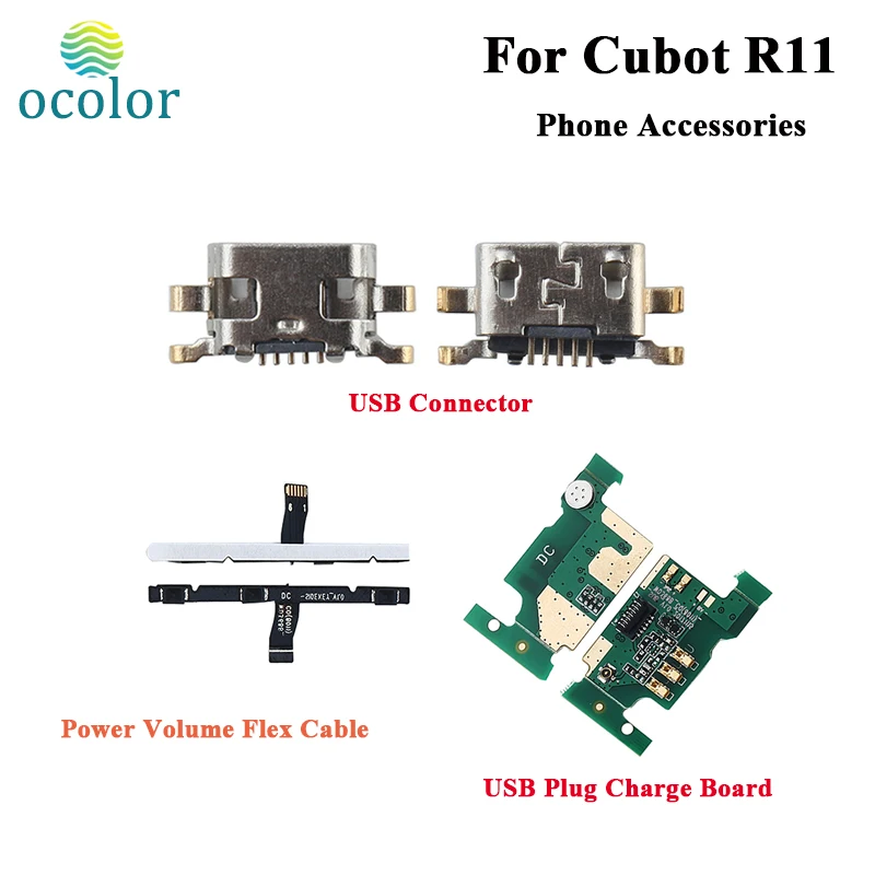 Ocolor для Cubot R11 USB разъем зарядки плата контроллера кнопка питания громкости гибкий