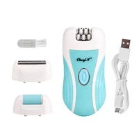 3 in 1 rechargeable lady epilator women electric trimmer hair removal depilador shaver razor callus dead skin remover foot care