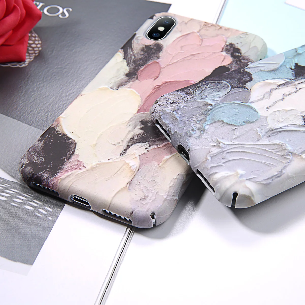 Moskado 3D краситель светящийся чехол для iPhone X XR 8 7 6 S XS Max модный жесткий PC Fundas Capa