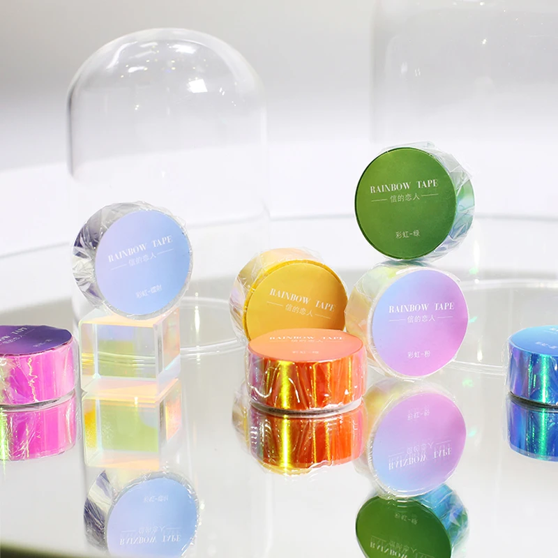 SIXONE креативная Лазерная васи лента Радужная цветная Скрапбукинг маскирующая Diy