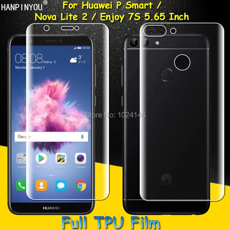 

Front / Back Full Coverage Clear Soft TPU Film Screen Protector For Huawei P Smart / Nova Lite 2 / Enjoy 7S (Not Tempered Glass)