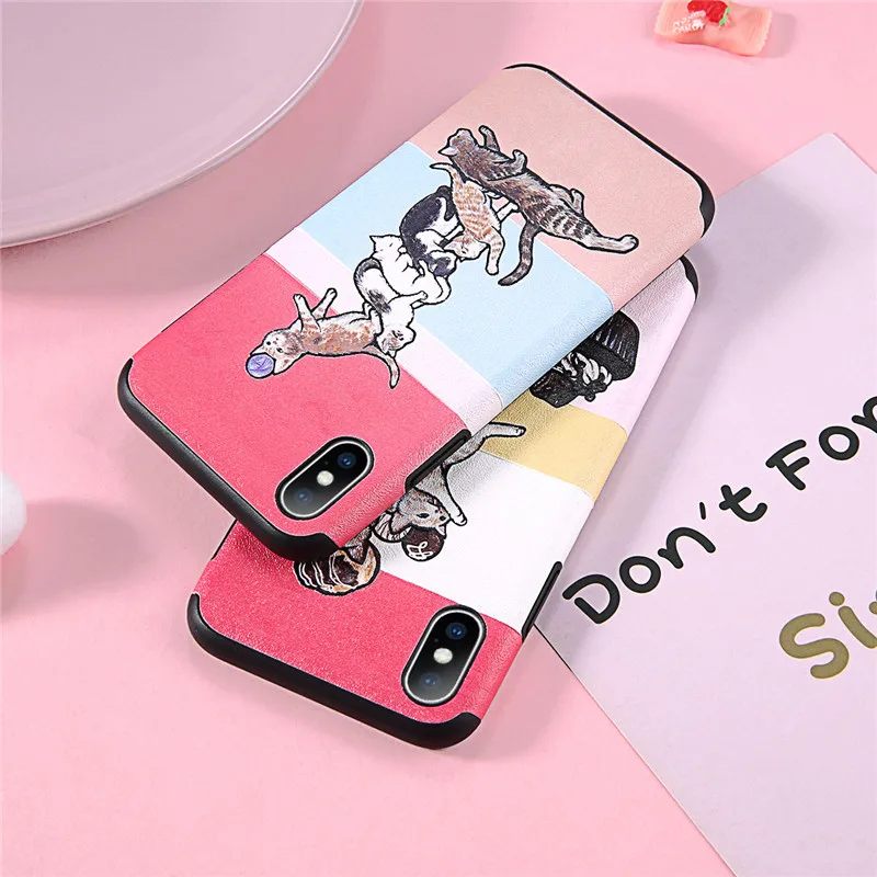 Чехол Lovebay для iPhone 6 S 7 8 Plus X XR XS Max классный чехол с мультяшным животным котом