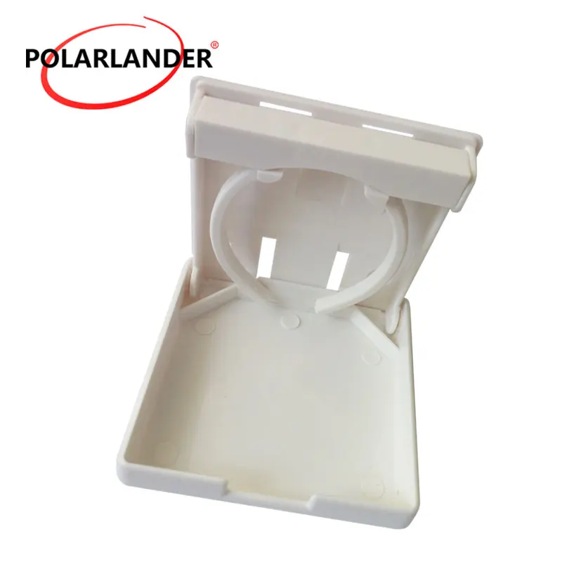 

For Marine Boat Caravan Yacht Car RV Cup Retainer Arms Beverage Drink Cup Holder 4x4 Mount White Plastic Folding Adjustable