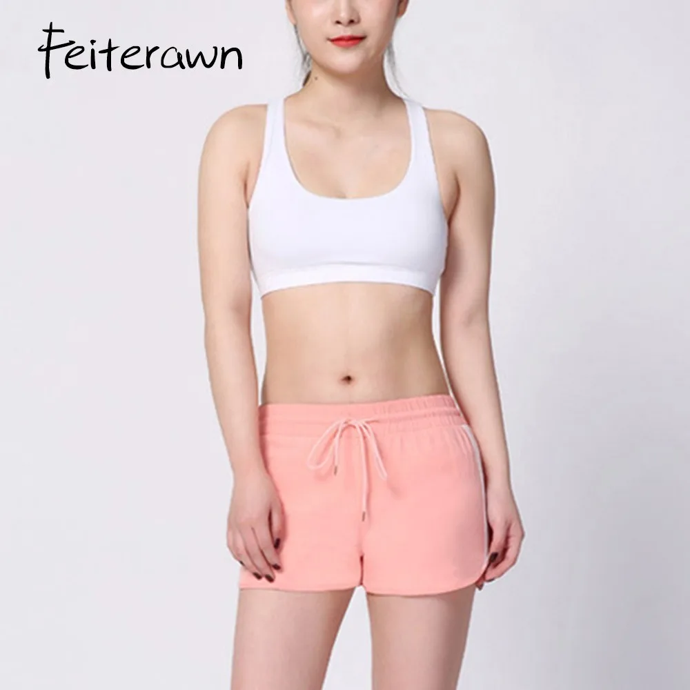 Полосы Йога шорты Депортиво Mujer Pantalon Corto Deporte Бег Велоспорт спортивные для йоги