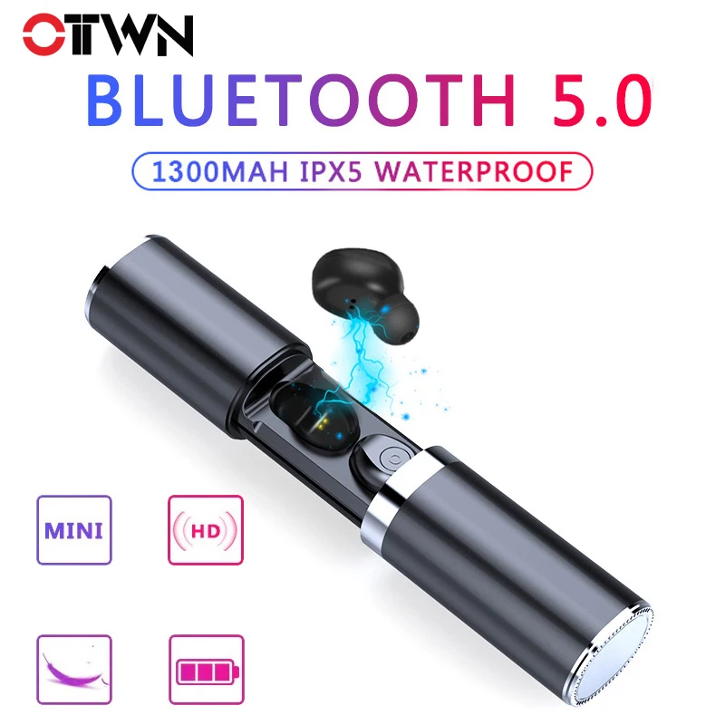 Новые TWS беспроводные Bluetooth наушники Мини с 1300 мАч зарядная коробка гарнитура 5 0