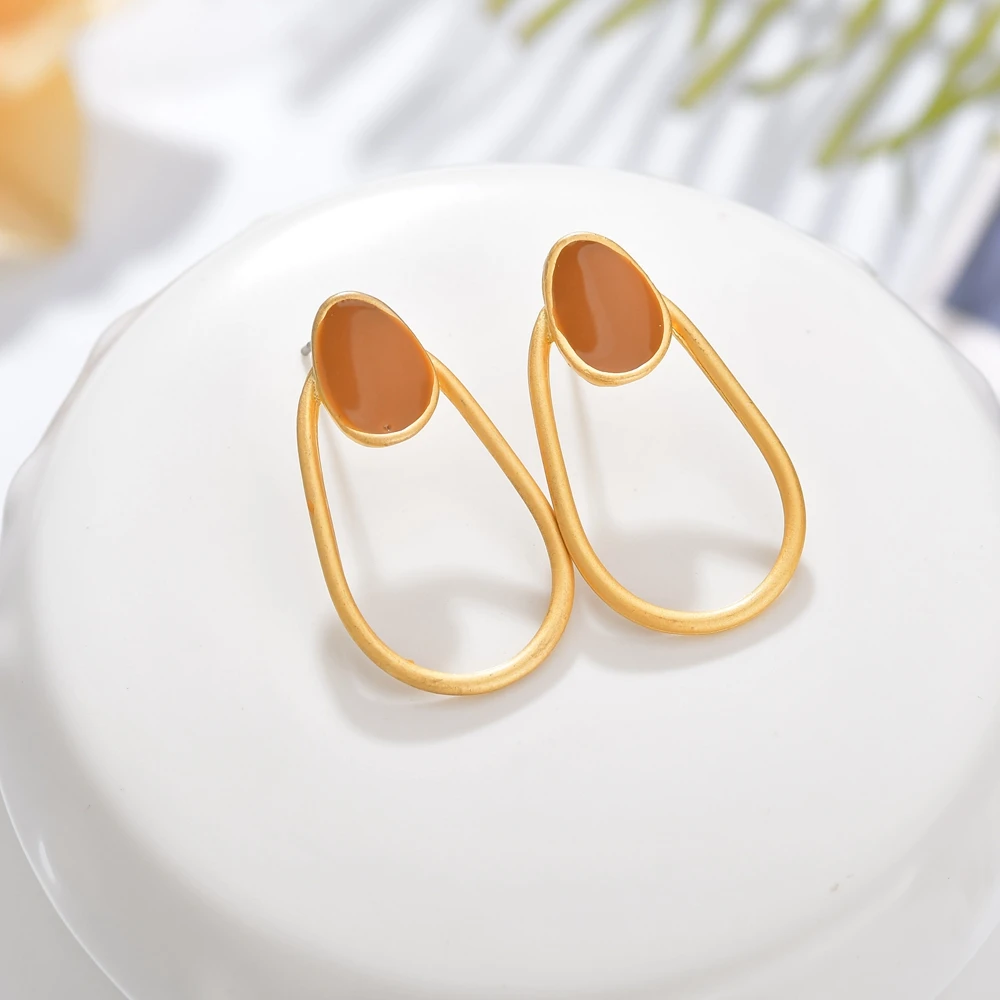 Новые корейские модные серьги-капли MESTILO 2019 Необычные овальные красочные