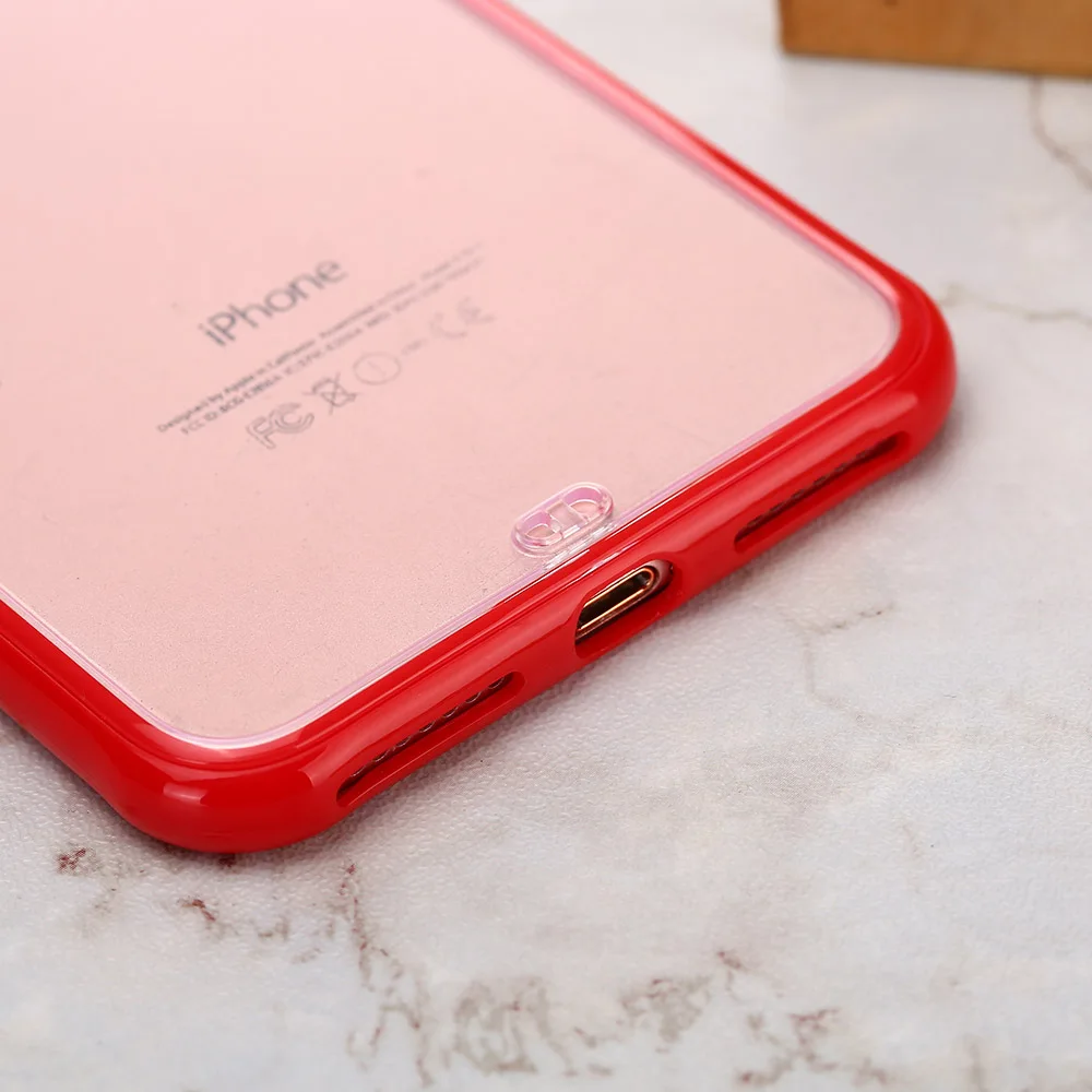 KISSCASE цветной чехол для телефона iPhone 7 8 Plus X XS MAX XR противоударный прозрачный мягкий