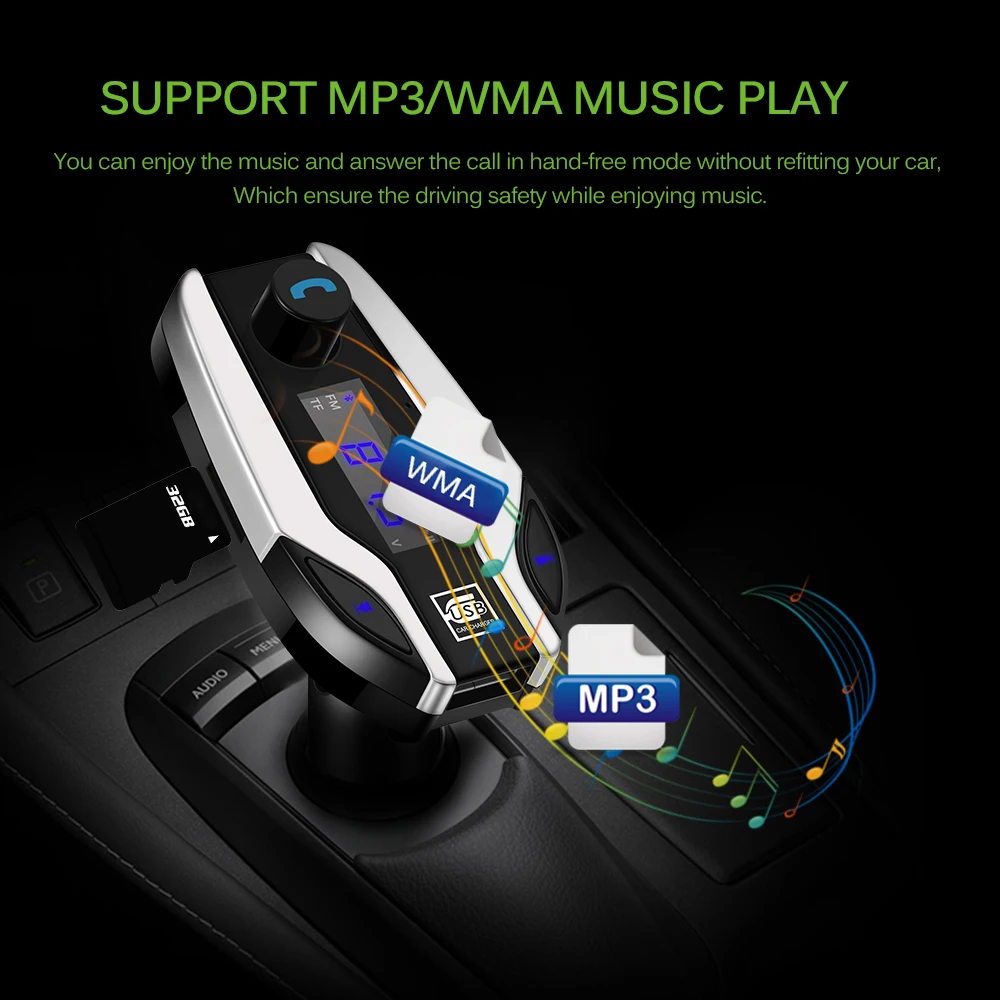 Bluetooth 4 0 автомобильный комплект музыкальный плеер fm-передатчик модулятор