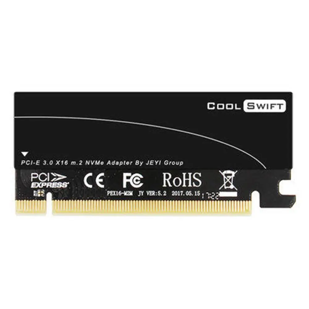 JEYI CoolSwift PCIE3.0 NVME адаптер x16 PCI-E полноскоростной M.2 2280 алюминиевый лист