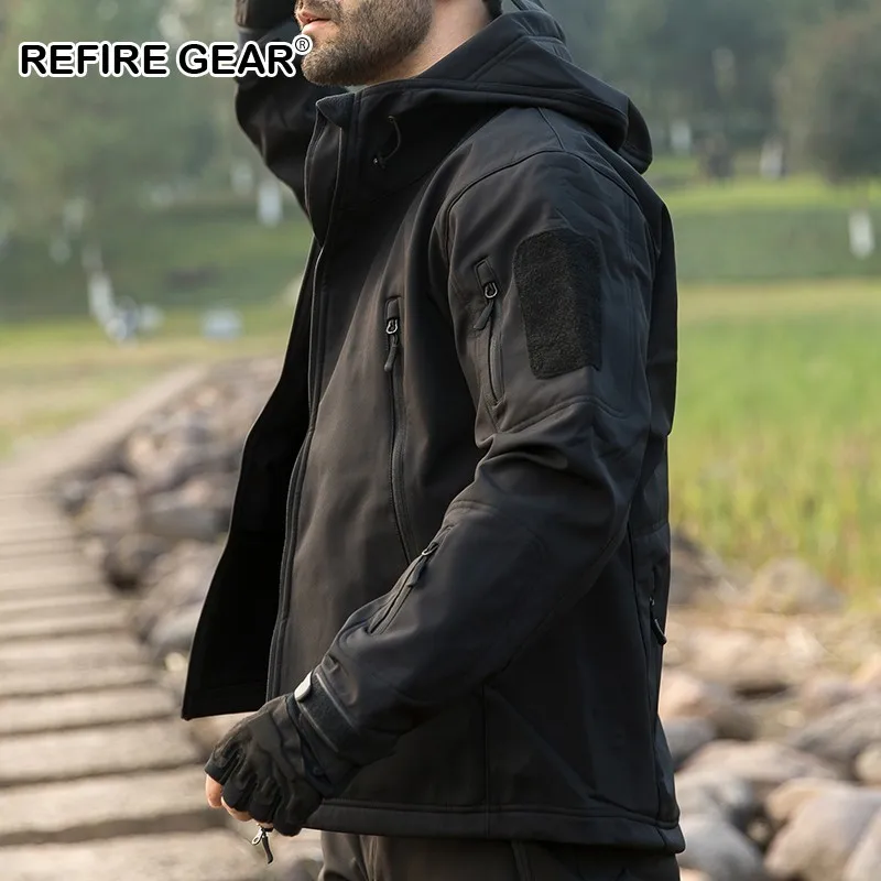 Ветровка Refire Gear Мужская Флисовая уличная куртка с мягким корпусом спортивная