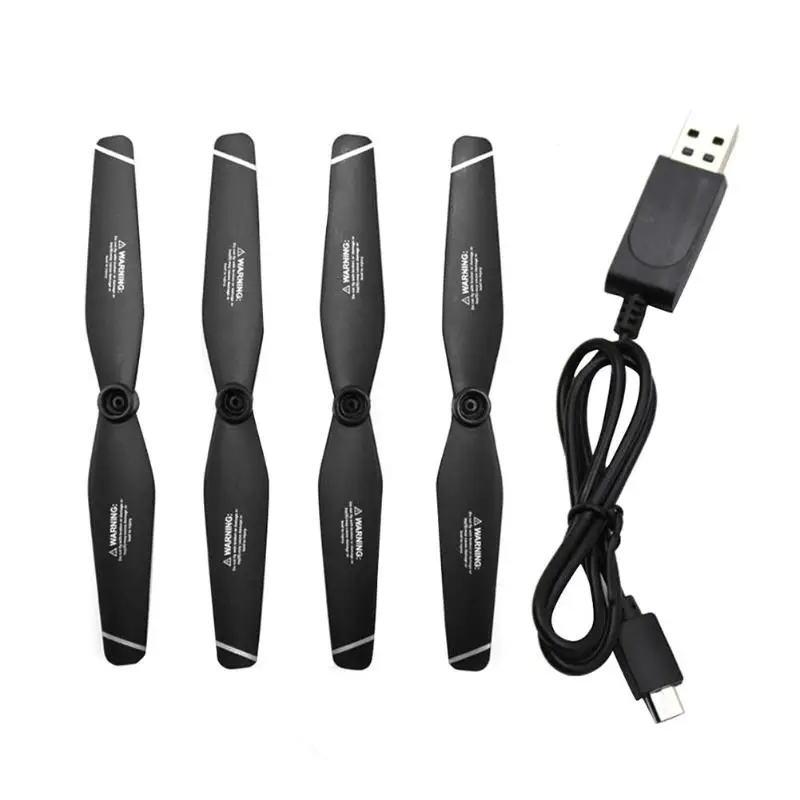 4 шт. вперед разворота пропеллер + 1 м USB зарядный кабель для SG106 RC Дрон|Кабели