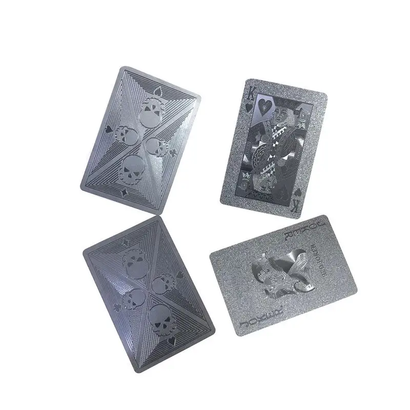 Черные пластиковые игральные карты креативного дизайна для покера
