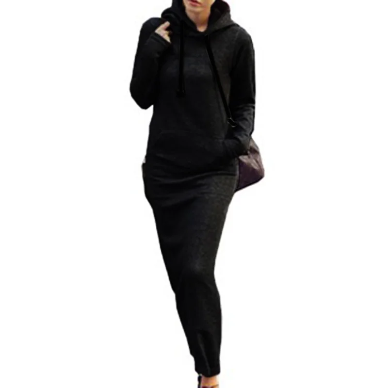 Женские Свитер оверсайз повседневное с капюшоном длинным рукавом Толстовка