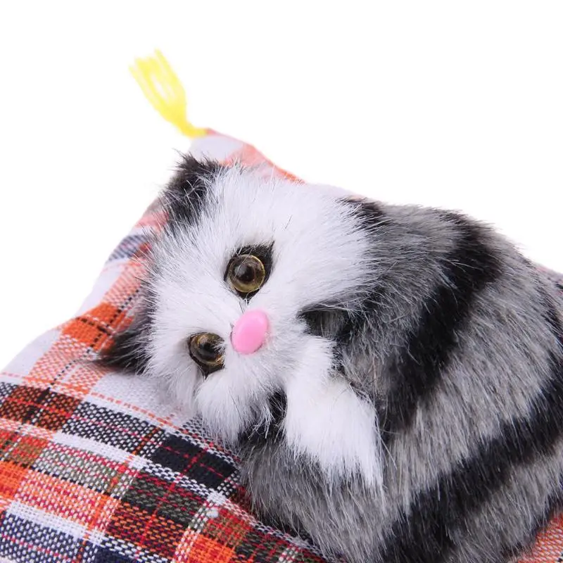 Милый плюшевый спящий Кот мягкая кукла пелуш кошки с гнездом детские подарки на