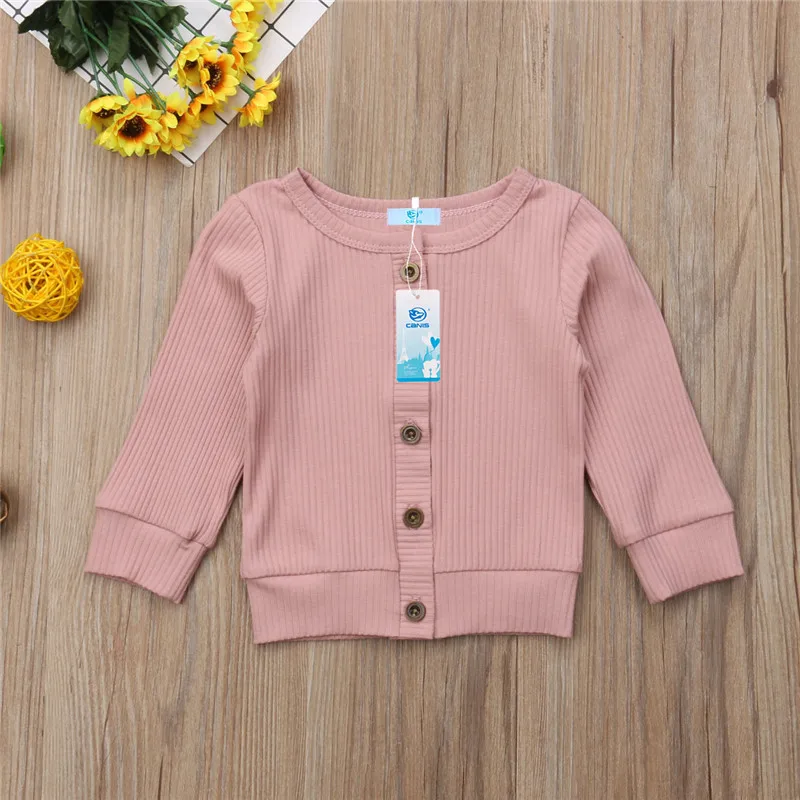 Свитер для новорожденных девочек CANIS вязаный кардиган с длинными рукавами на