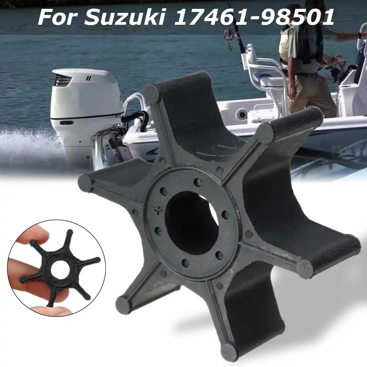 Подвесные сменные двигатели 17461 98501 импеллер водяного насоса для Suzuki 2 8HP черные