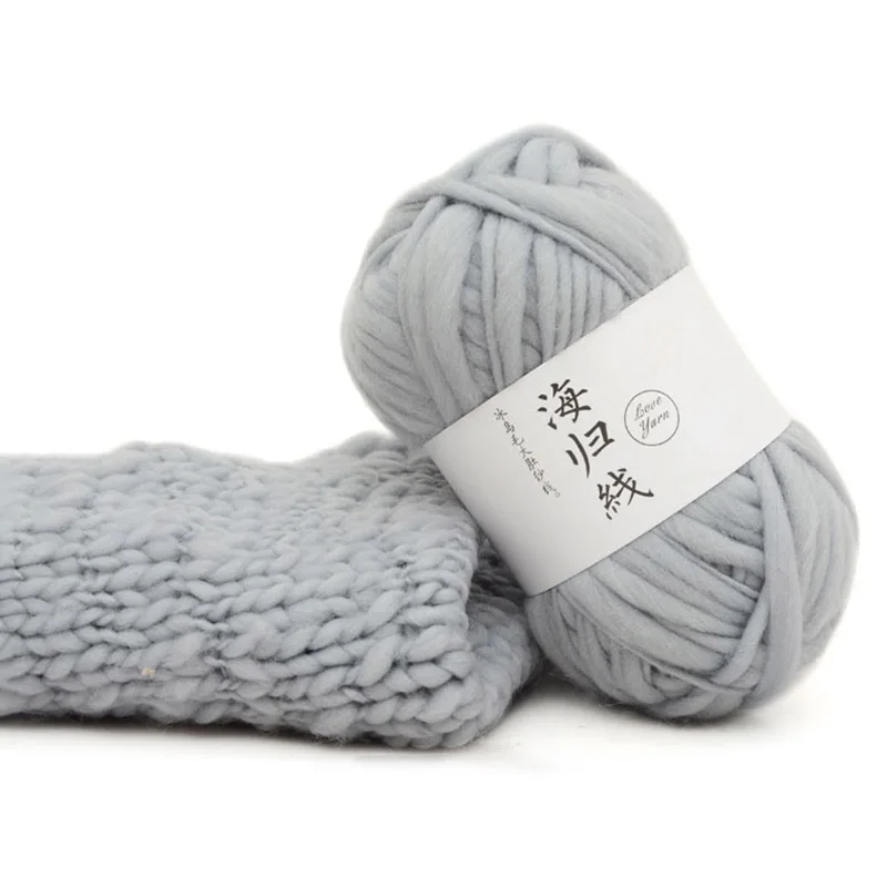 Модная толстая пряжа для вязания крючком ручной вязки шапок и шарфов свитер