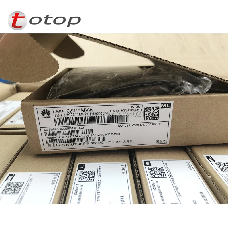 100 шт./лот HG8010H EPON ONU ONT 1GE порт SC UPC интерфейс английская прошивка с одной коробкой и