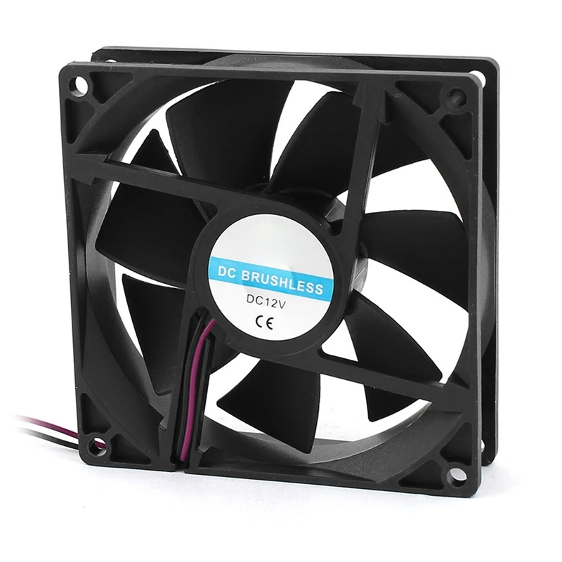 

90mm x 25mm 9025 2pin 12V DC Brushless PC Case CPU Cooler Cooling Fan