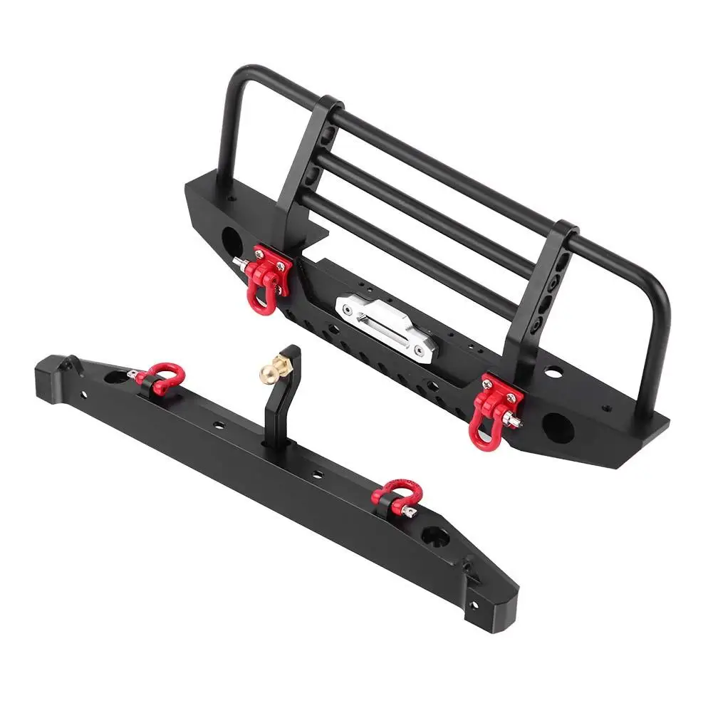 Металлический передний/задний бампер со светодиодными лампами для Traxxax 4 SCX10II 90046