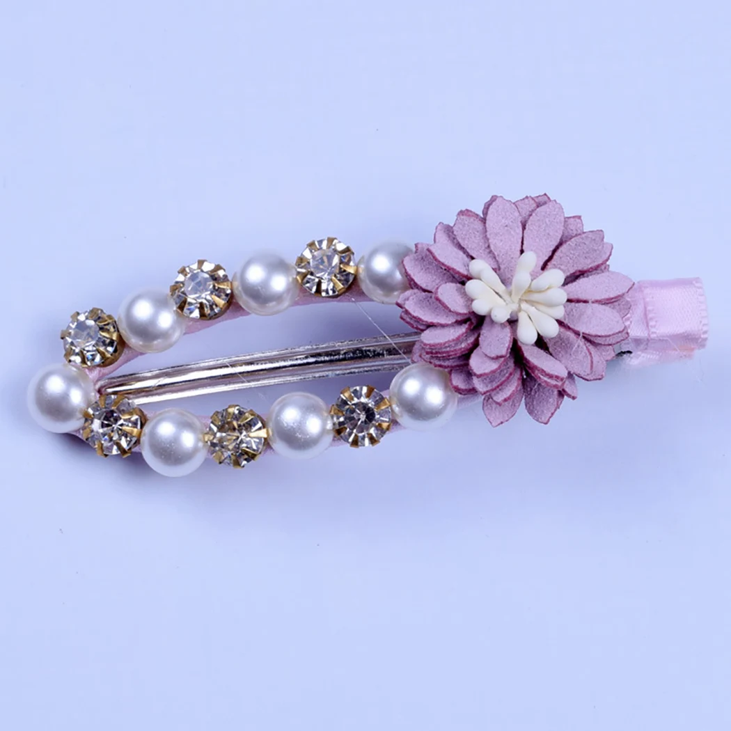 3 шт. заколки для волос женские элегантные цветочные хрустальные жемчужные