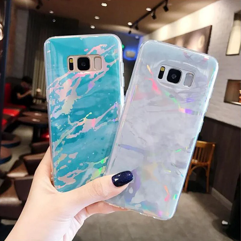 Мраморный чехол для телефона Samsung Galaxy S10 S10PLUS S10E S9 S8 Plus S7 edge Чехол глянцевый