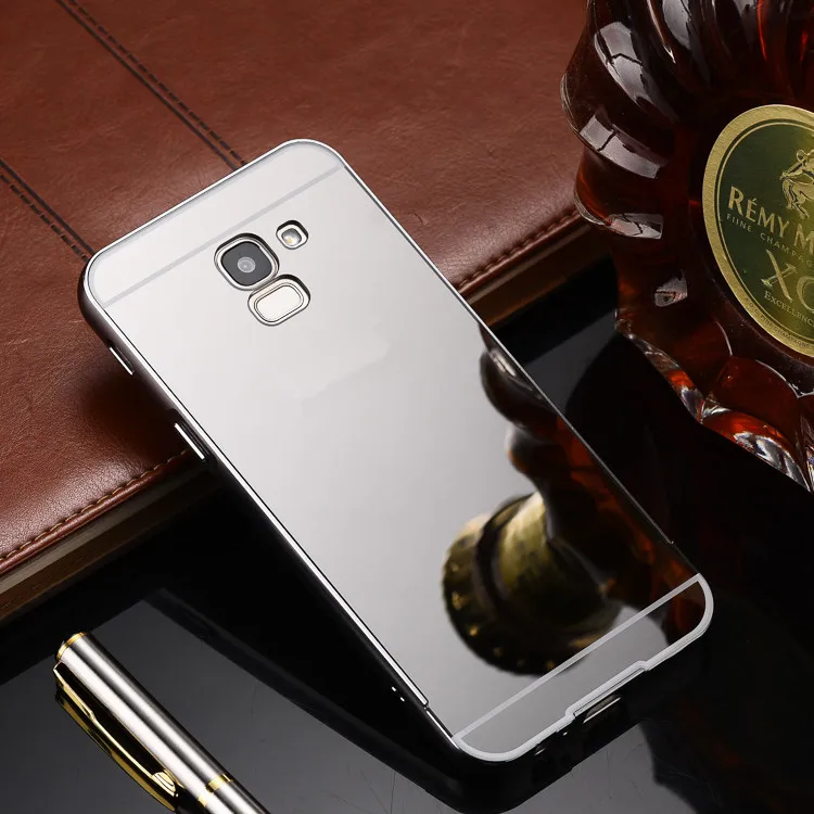 Роскошные зеркальные Чехлы розового золота для Samsung Galaxy J8 2018 алюминиевая