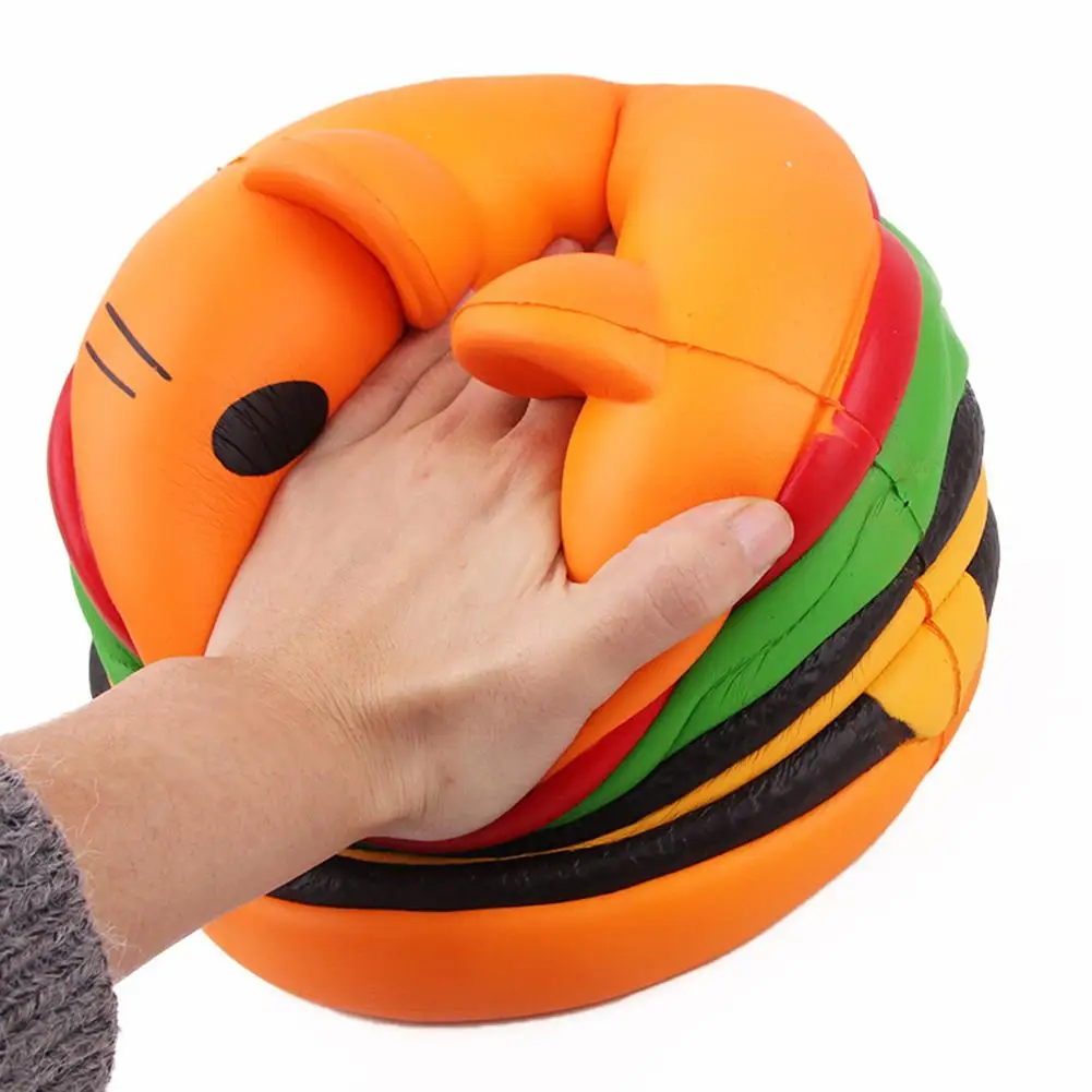 10 Inch Cute Cat Head Hamburger Squishy Slow Rising Squeeze Toy Collection Gift | Игрушки и хобби