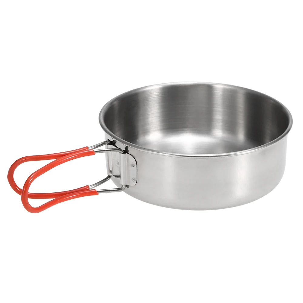 Миски со складной ручкой из нержавеющей стали 2 шт.|Столовые приборы для пикника| |
