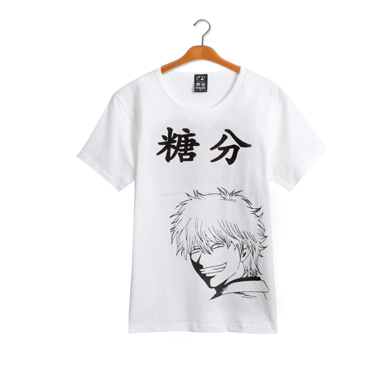 

Milky Way Anime Gintama Cosplay Sakata Gintoki Tshirt Daily Wearing Casual White Shirt