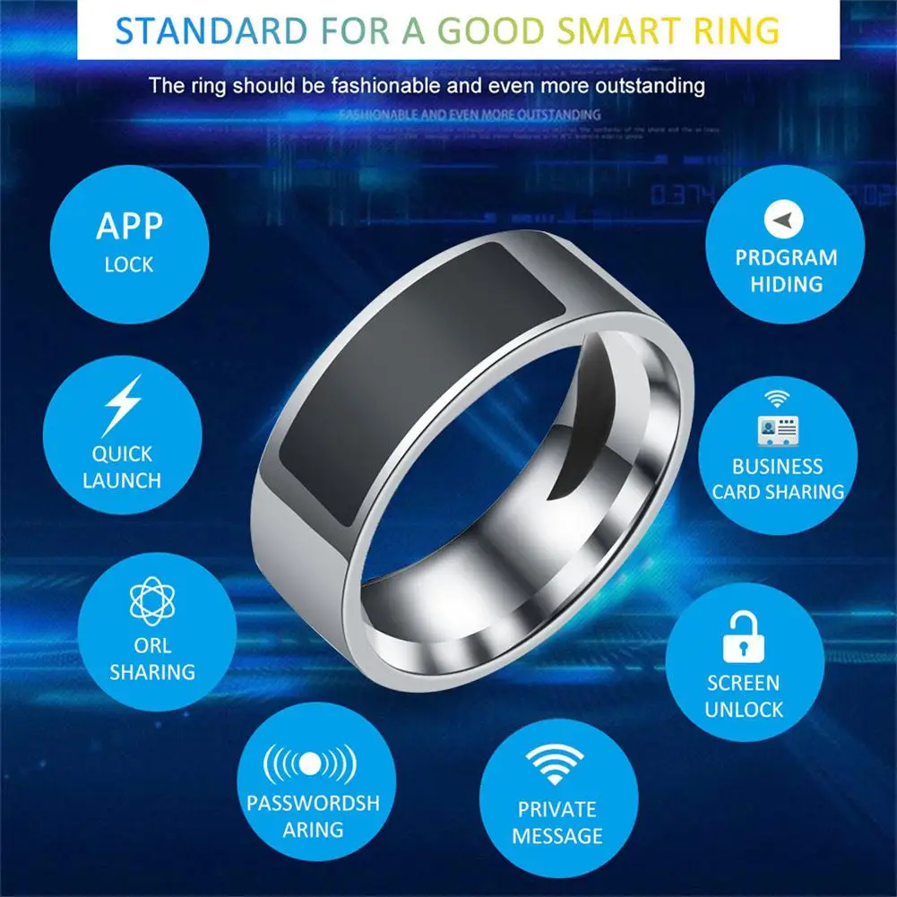 Стальное титановое 6 13 ярд NFC умное кольцо для мобильного телефона Touch Unlocker