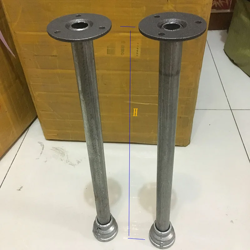 

2pcs Industry 3/4" Pipes Table Leg Retro Furniture Leg Assemble Cabinet Holder Pipe Shelf Kits Furniture Accessory