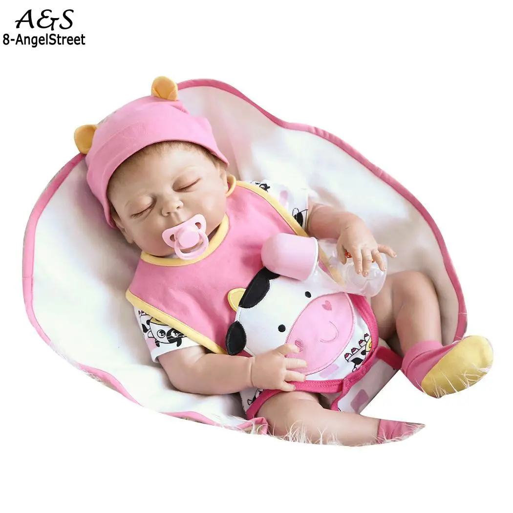 Kids Soft Silicone Realistic With Clothes 2-4Years Reborn Unisex Baby Collectibles Gift Playmate Pink Doll | Игрушки и хобби