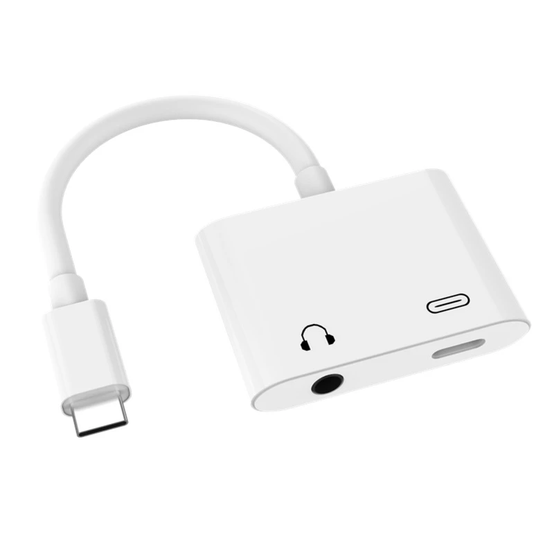 2 в 1 Usb type-C адаптер на 3 5 мм разъем для наушников + зарядка поддерживает аудио и