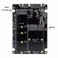 cablecc sata 22pin to combo m 2 ngff b key msata ssd adapter converter case enclosure