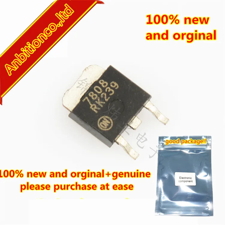 

10 шт., новинка 100%, оригинальный MC7808CDTRKG MC7808 7808 TO-252, трехконтактные Положительные регуляторы фиксированного напряжения в наличии