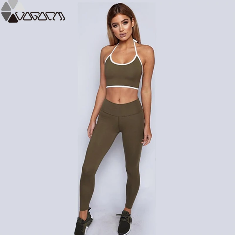 2019 Женская мода больших размеров Yogaset черный красный и зеленый сплошной без