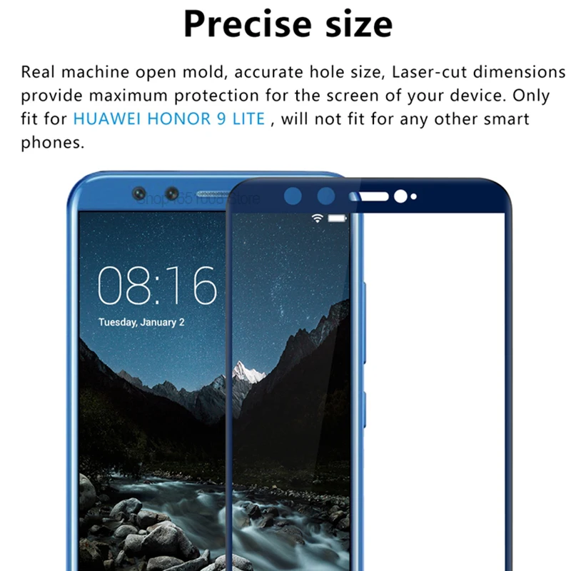 Для Huawei Honor 9 lite light защитное стекло на honer life полное покрытие защита экрана